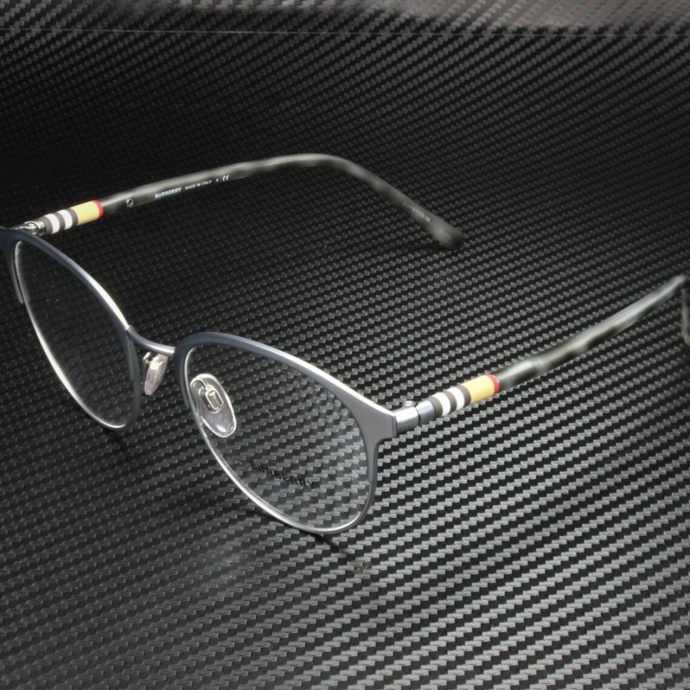 Burberry Matte Silver Gunmetal 51mm Eyeglasses